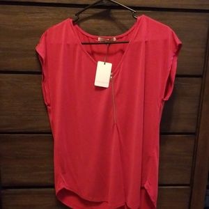 Green Envelope zip front top